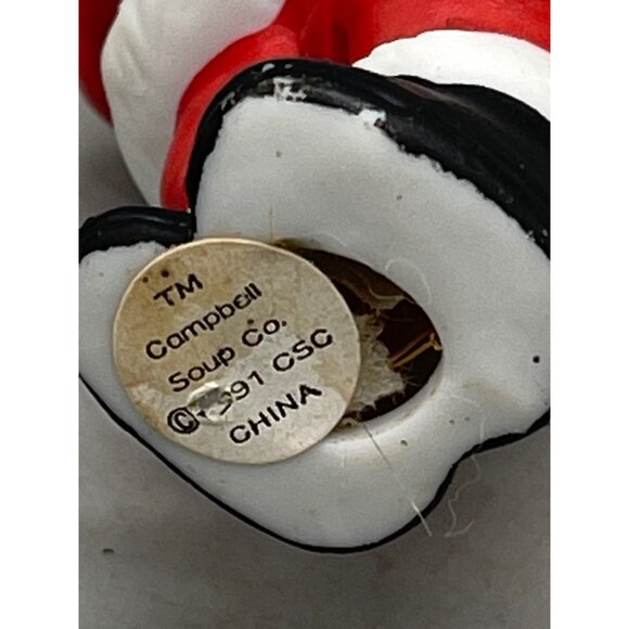 vintage 1991 campbell's soup kids porcelain figurine girl red bag suit 3" READ - Picture 4 of 5